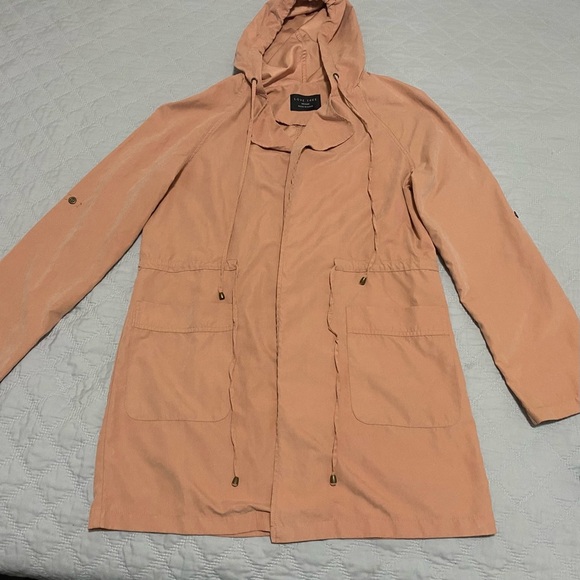 Love Tree Women's Peach Jacket Size M Long Sleeve V-neck Tie Front - Picture 1 of 11